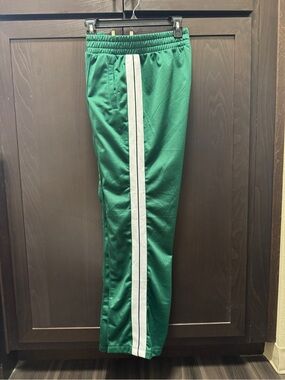 Forever 21 Green Track Pants with White Trim
